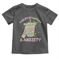 Funny Fueled By Matcha And Anxiety Toddler T Shirt Matcha Lover - Wonder Print Shop