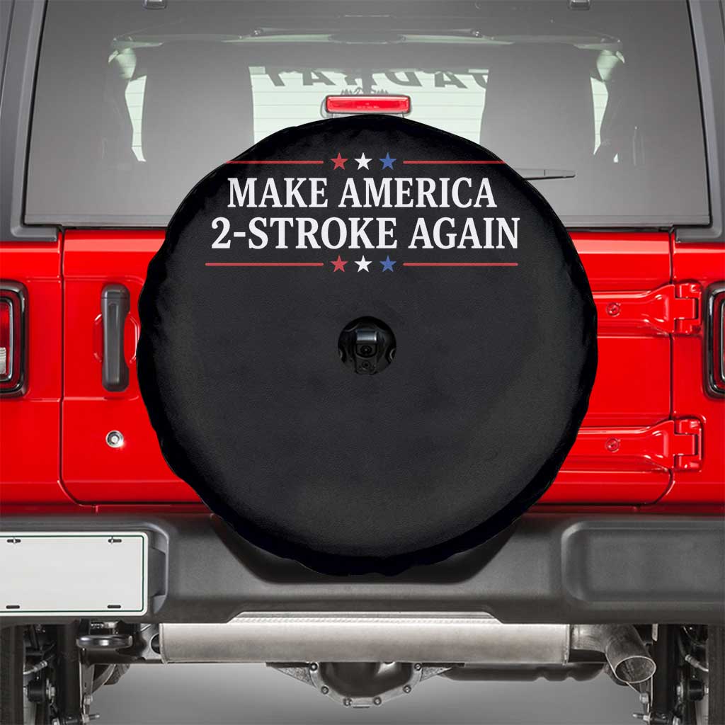 Funny 2 Stroke Motocross Lover Spare Tire Cover Make America 2 Stroke Again