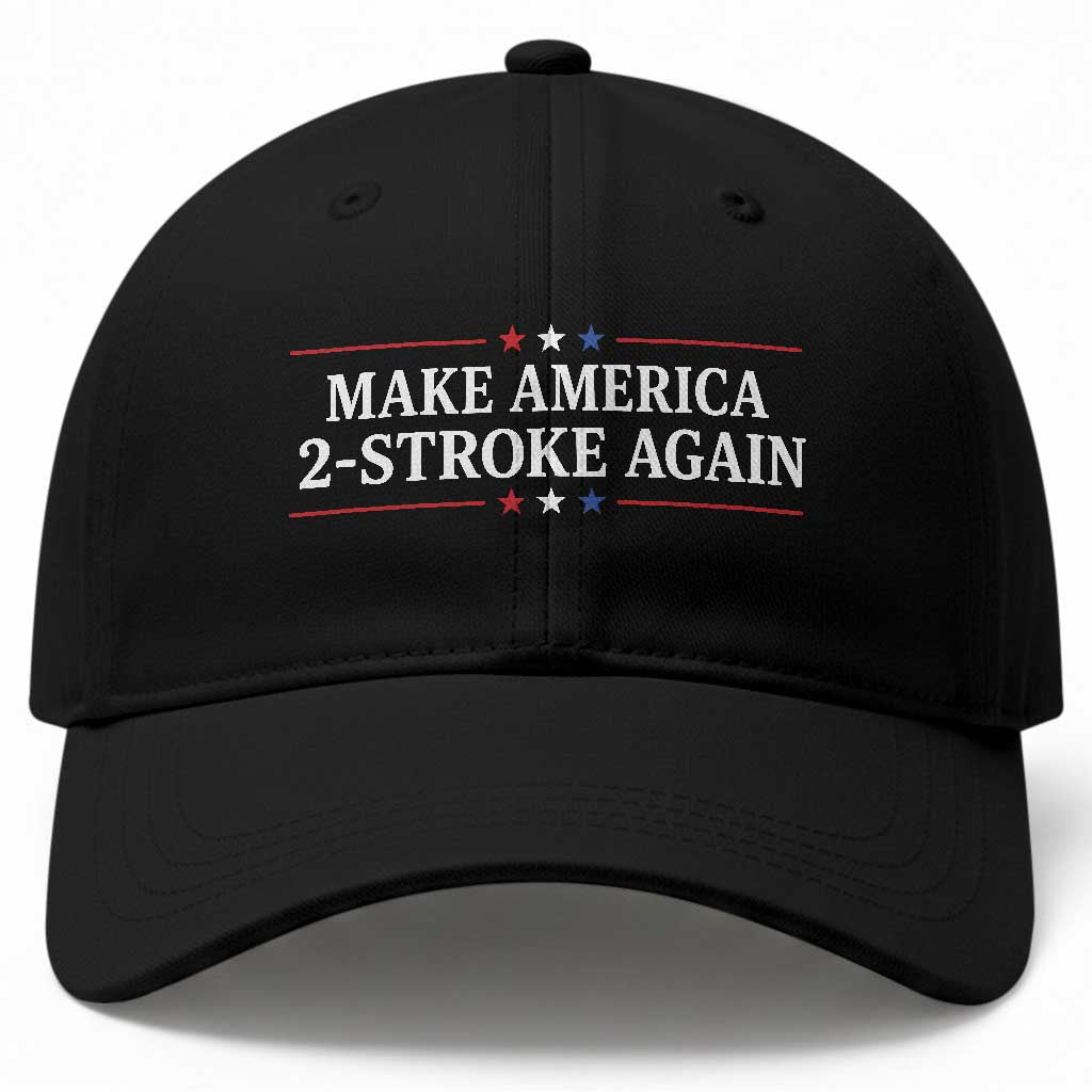 Funny 2 Stroke Motocross Lover Baseball Cap Make America 2 Stroke Again