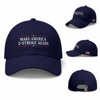 Funny 2 Stroke Motocross Lover Baseball Cap Make America 2 Stroke Again
