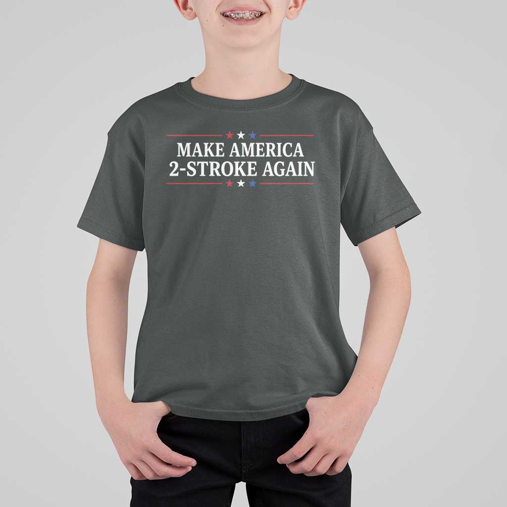 Funny 2 Stroke Motocross Lover T Shirt For Kid Make America 2 Stroke Again
