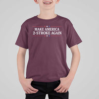 Funny 2 Stroke Motocross Lover T Shirt For Kid Make America 2 Stroke Again