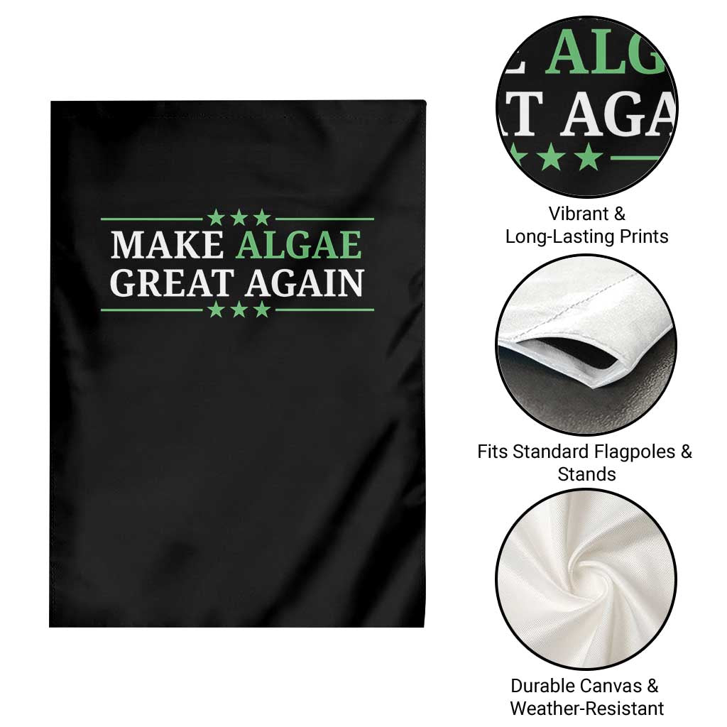 Make Algae Great Again Garden Flag Funny Political Satire Lincoln Reflecting Pool