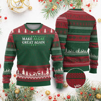Make Algae Great Again Ugly Christmas Sweater Funny Political Satire Lincoln Reflecting Pool