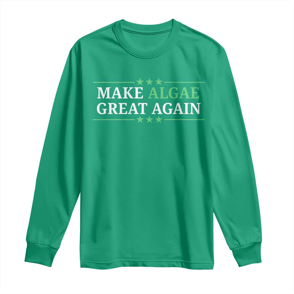 Make Algae Great Again Long Sleeve Shirt Funny Political Satire Lincoln Reflecting Pool