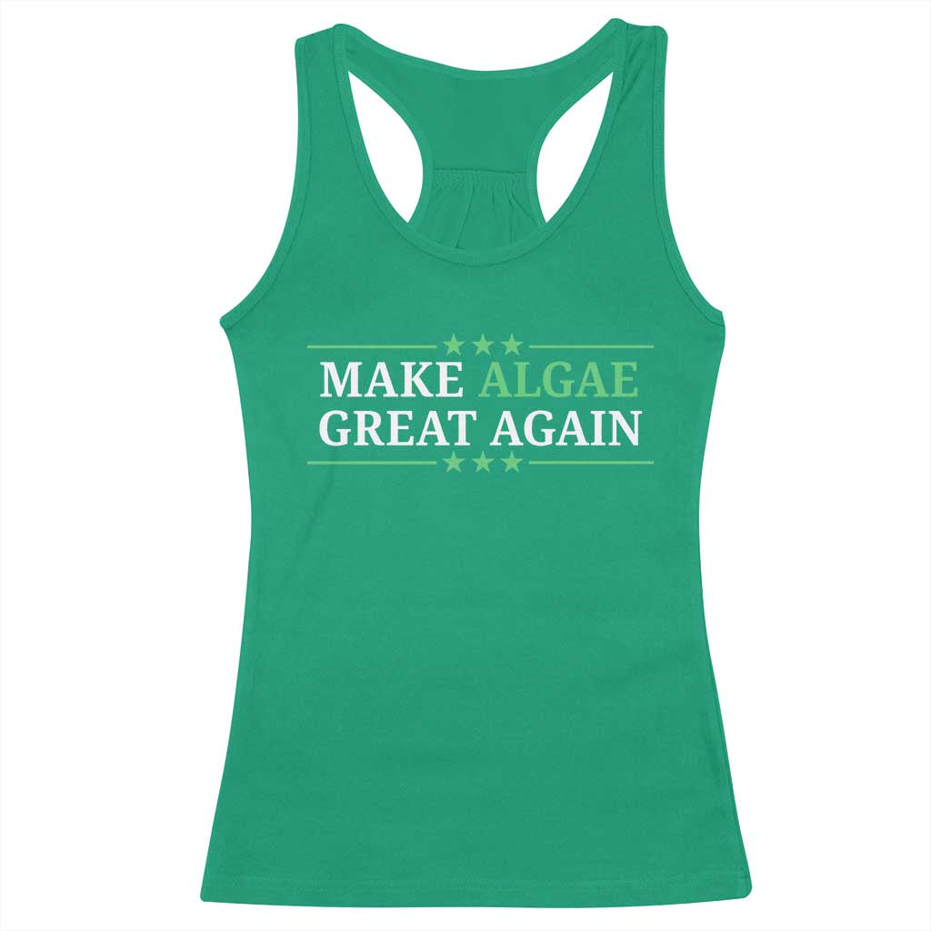 Make Algae Great Again Racerback Tank Top Funny Political Satire Lincoln Reflecting Pool
