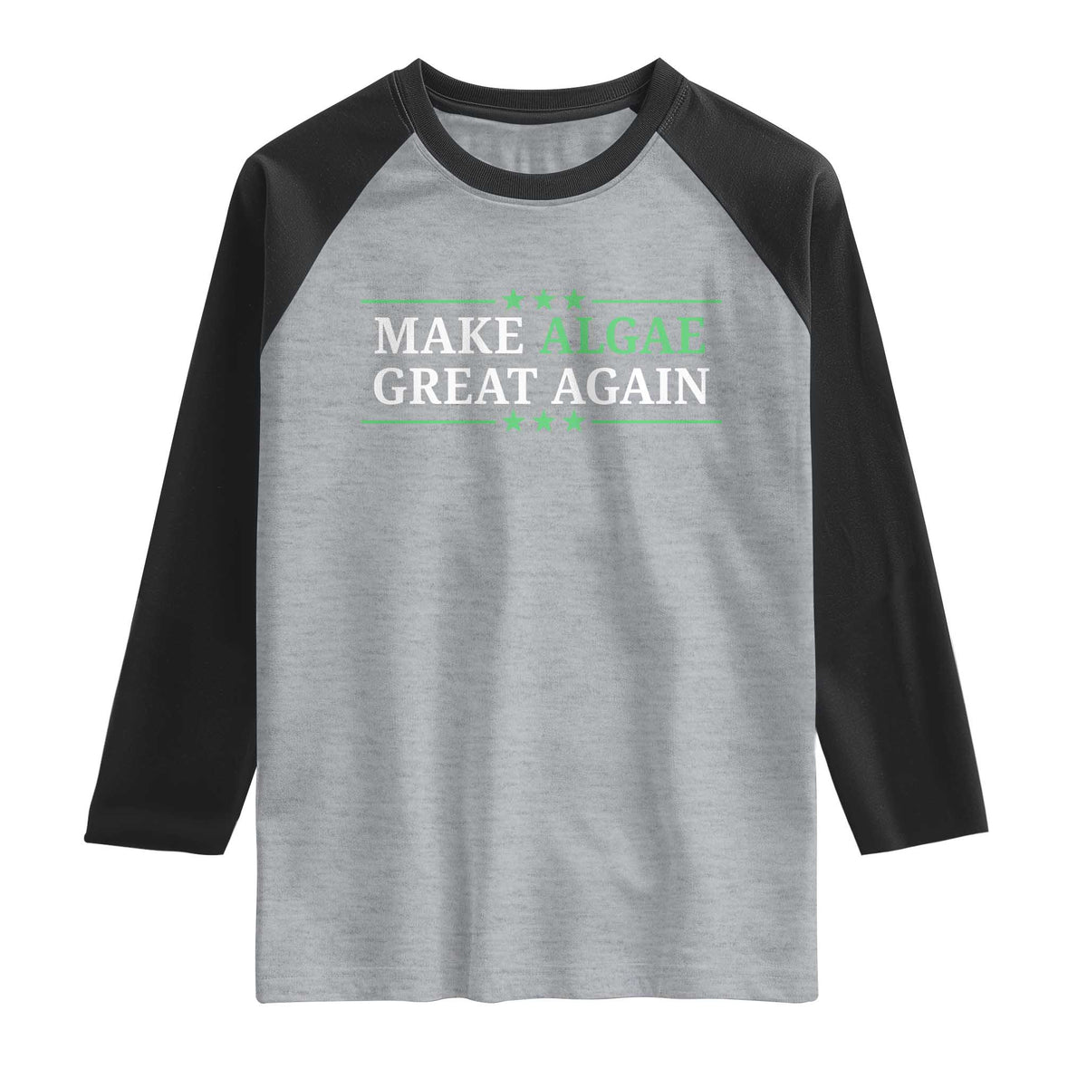 Make Algae Great Again Raglan Shirt Funny Political Satire Lincoln Reflecting Pool