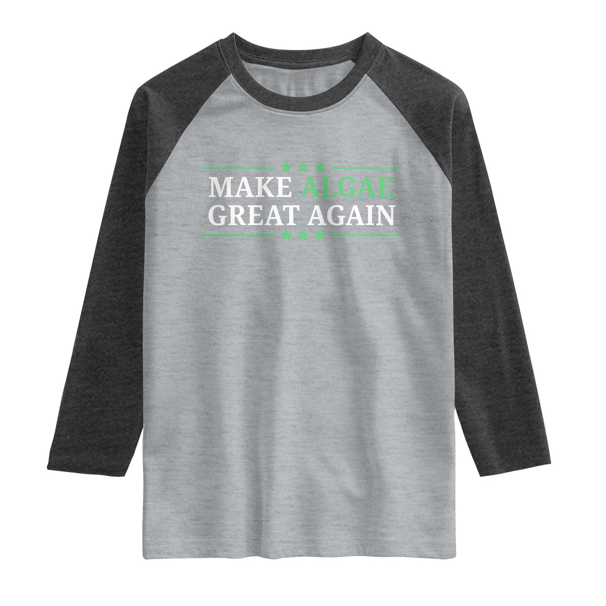 Make Algae Great Again Raglan Shirt Funny Political Satire Lincoln Reflecting Pool