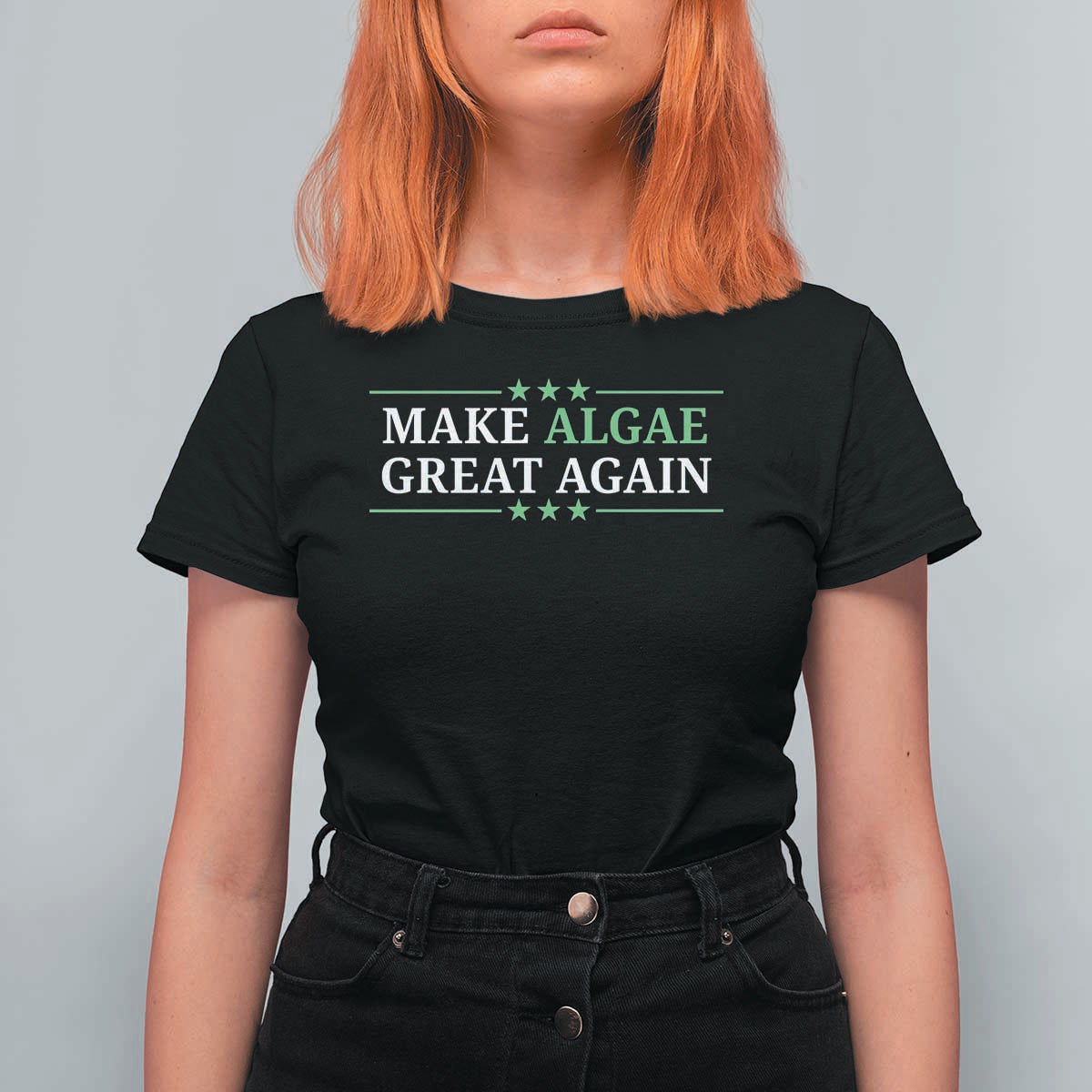 Make Algae Great Again T Shirt For Women Funny Political Satire Lincoln Reflecting Pool