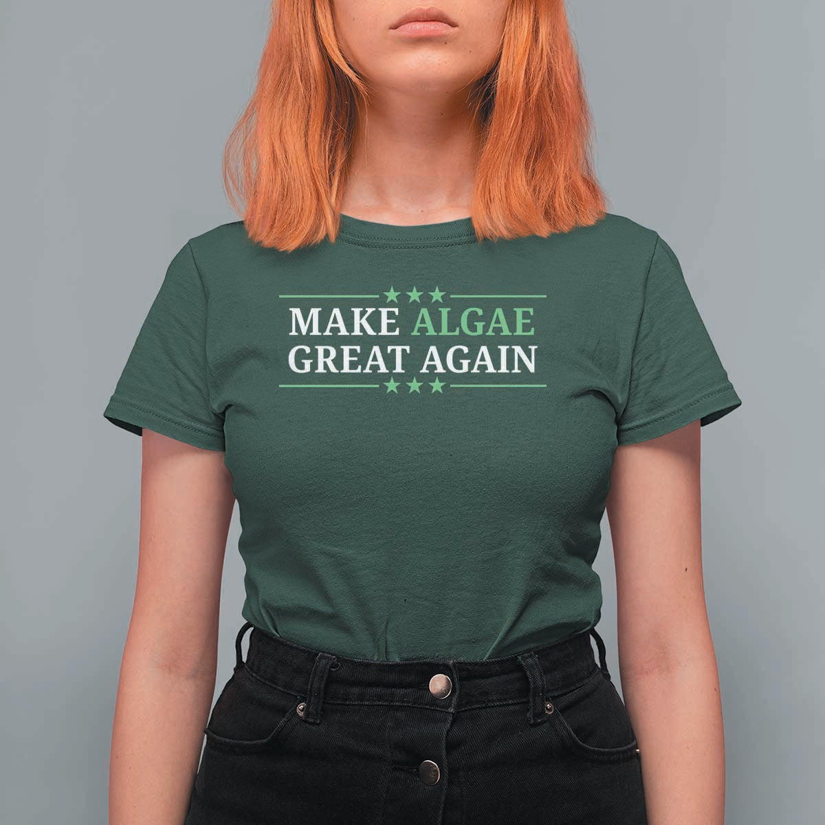 Make Algae Great Again T Shirt For Women Funny Political Satire Lincoln Reflecting Pool