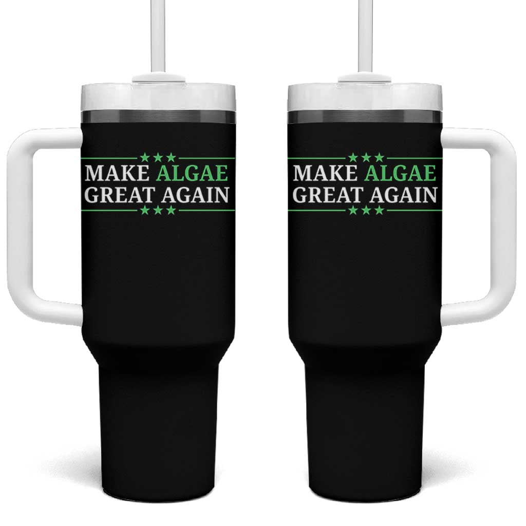 Make Algae Great Again Tumbler With Handle Funny Political Satire Lincoln Reflecting Pool