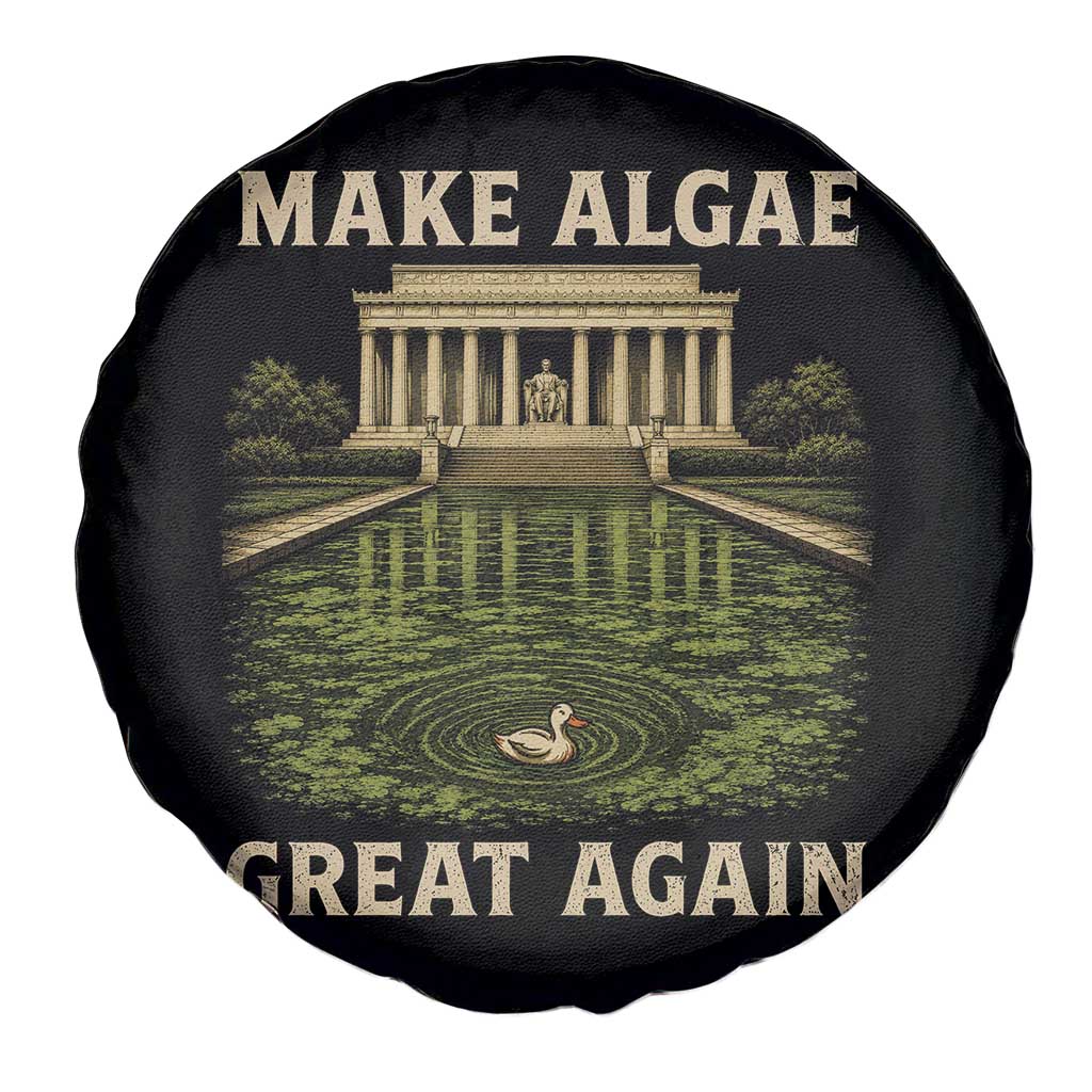 Make Algae Great Again Spare Tire Cover Funny Lincoln Memorial Reflecting Pool