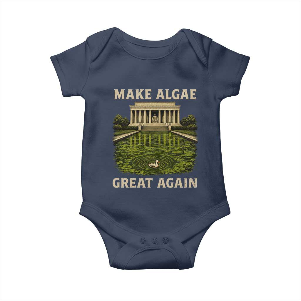 Make Algae Great Again Baby Onesie Funny Lincoln Memorial Reflecting Pool