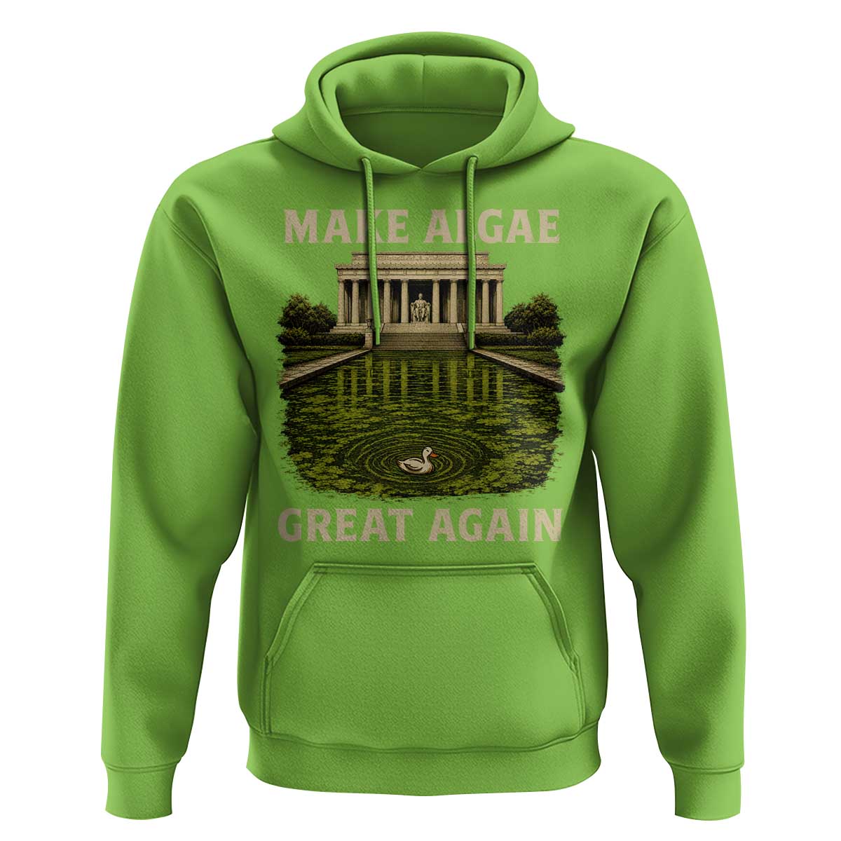 Make Algae Great Again Hoodie Funny Lincoln Memorial Reflecting Pool