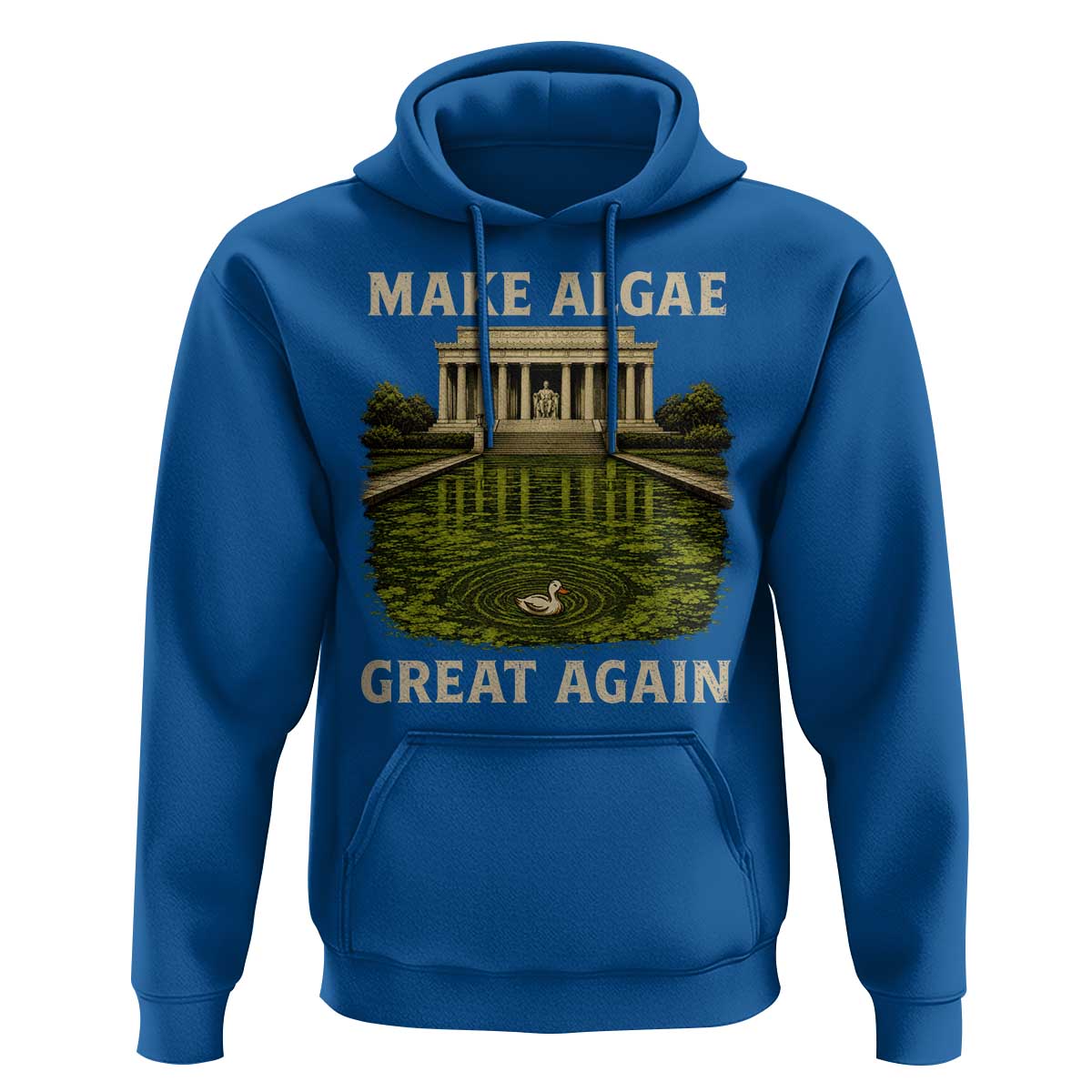 Make Algae Great Again Hoodie Funny Lincoln Memorial Reflecting Pool