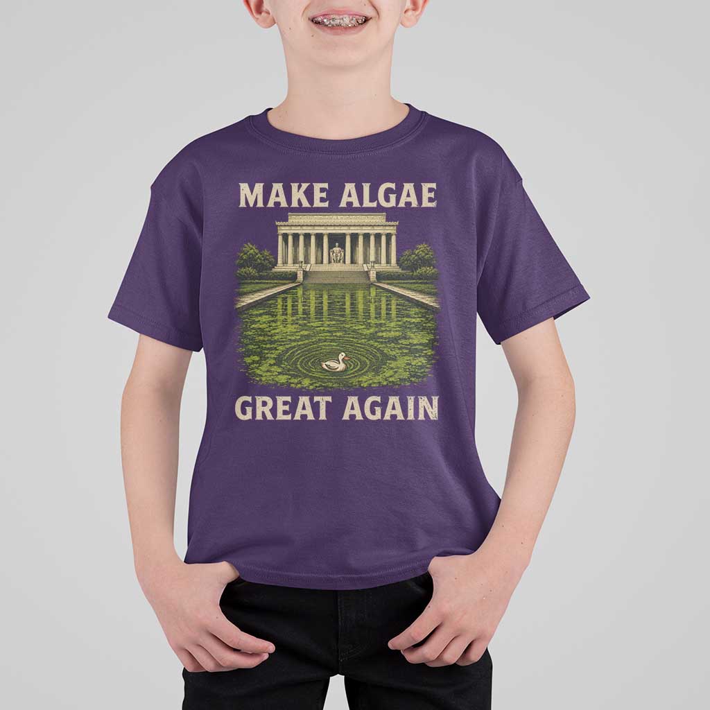 Make Algae Great Again T Shirt For Kid Funny Lincoln Memorial Reflecting Pool