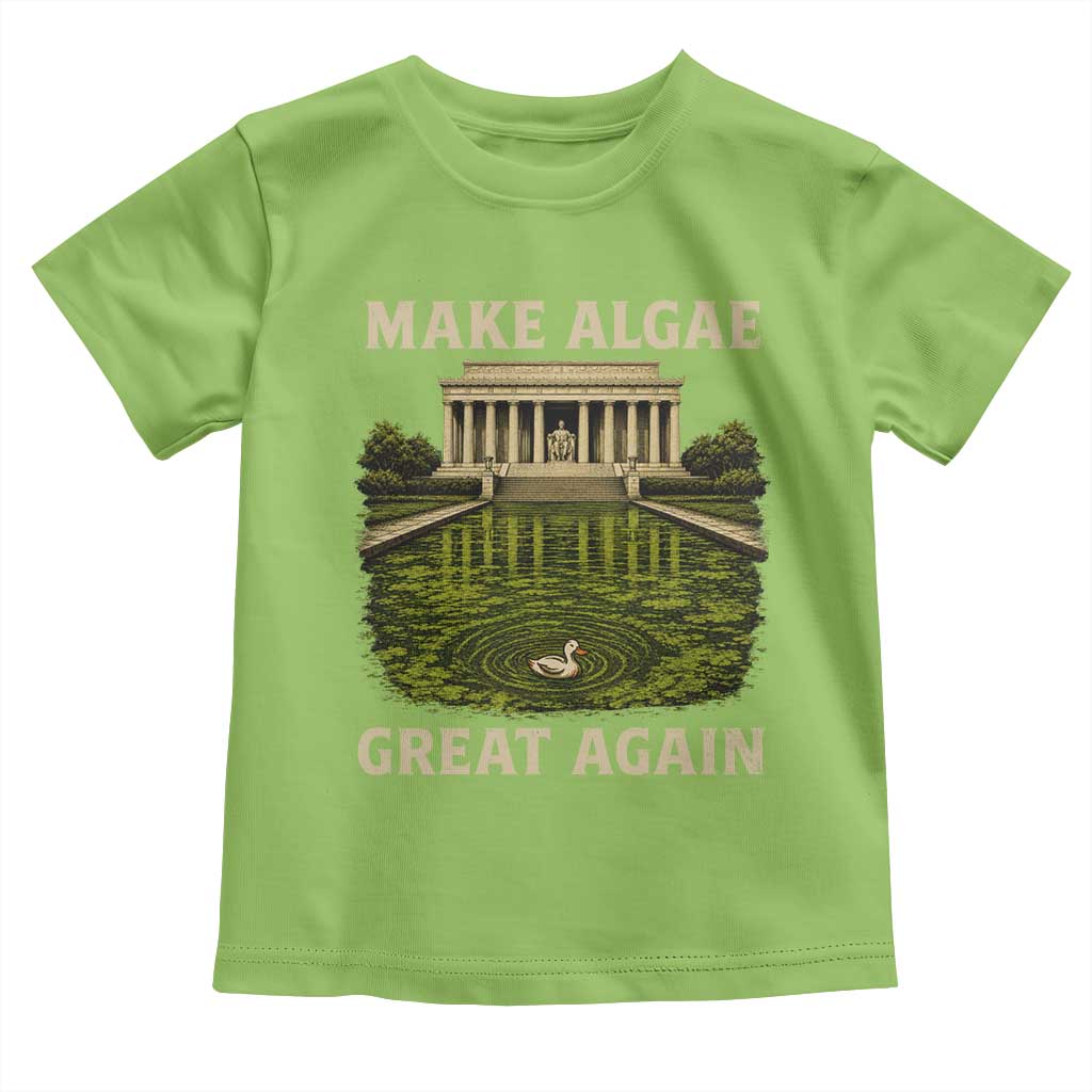 Make Algae Great Again Toddler T Shirt Funny Lincoln Memorial Reflecting Pool