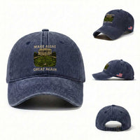 Make Algae Great Again Washed Cotton Baseball Cap Funny Lincoln Memorial Reflecting Pool