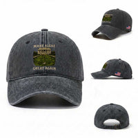 Make Algae Great Again Washed Cotton Baseball Cap Funny Lincoln Memorial Reflecting Pool