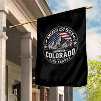 Colorado 150 America 250 Years Garden Flag Colorado Sesquicentennial Anniversary 1876 2026