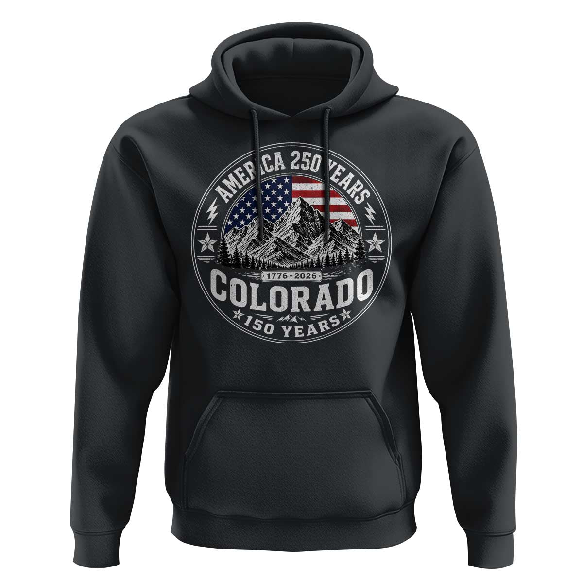 Colorado 150 America 250 Years Hoodie Colorado Sesquicentennial Anniversary 1876 2026
