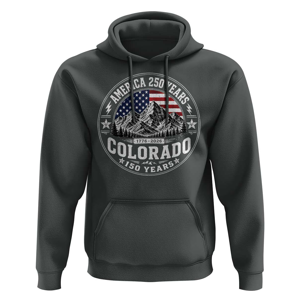 Colorado 150 America 250 Years Hoodie Colorado Sesquicentennial Anniversary 1876 2026