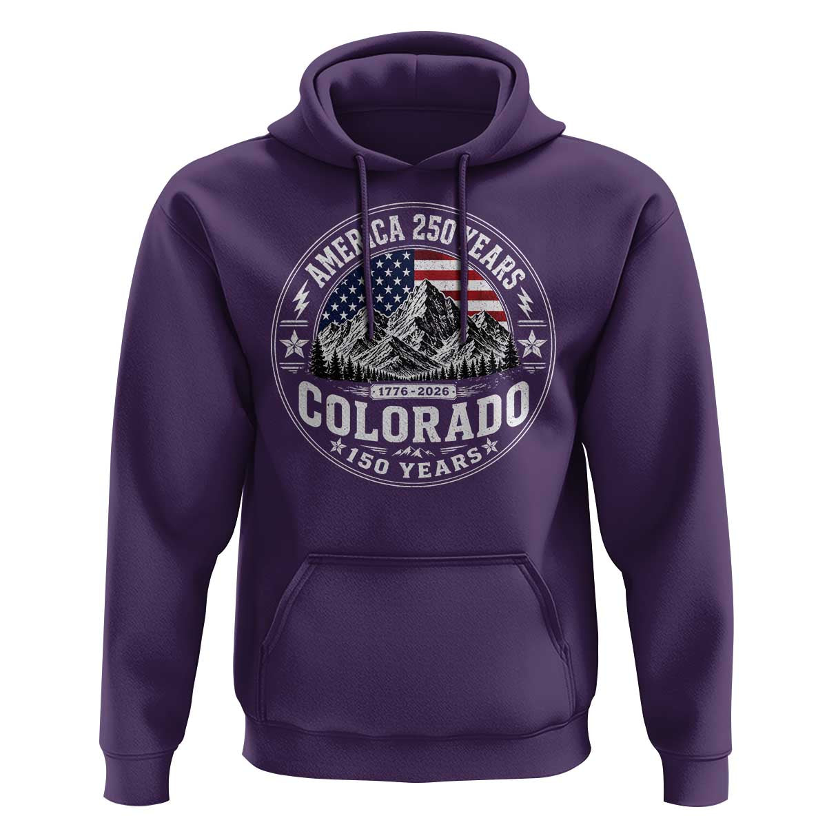 Colorado 150 America 250 Years Hoodie Colorado Sesquicentennial Anniversary 1876 2026