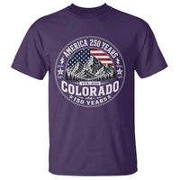 Colorado 150 America 250 Years T Shirt Colorado Sesquicentennial Anniversary 1876 2026
