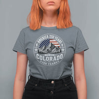 Colorado 150 America 250 Years T Shirt For Women Colorado Sesquicentennial Anniversary 1876 2026