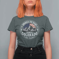 Colorado 150 America 250 Years T Shirt For Women Colorado Sesquicentennial Anniversary 1876 2026