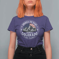 Colorado 150 America 250 Years T Shirt For Women Colorado Sesquicentennial Anniversary 1876 2026