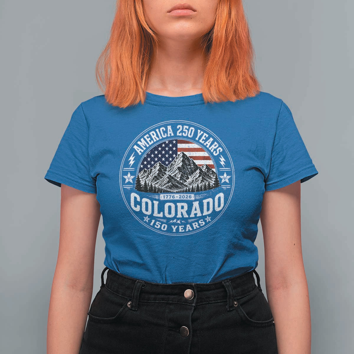 Colorado 150 America 250 Years T Shirt For Women Colorado Sesquicentennial Anniversary 1876 2026