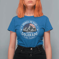 Colorado 150 America 250 Years T Shirt For Women Colorado Sesquicentennial Anniversary 1876 2026