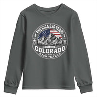 Colorado 150 America 250 Years Youth Sweatshirt Colorado Sesquicentennial Anniversary 1876 2026