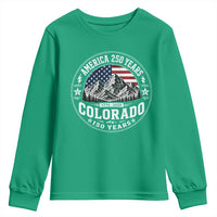 Colorado 150 America 250 Years Youth Sweatshirt Colorado Sesquicentennial Anniversary 1876 2026