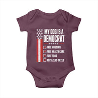 My Dog Is A Democrat Baby Onesie Funny Political Dog Owner