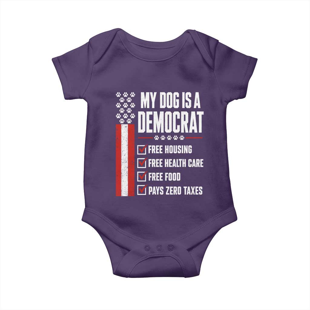 My Dog Is A Democrat Baby Onesie Funny Political Dog Owner