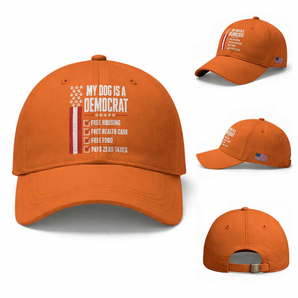 My Dog Is A Democrat Baseball Cap Funny Political Dog Owner