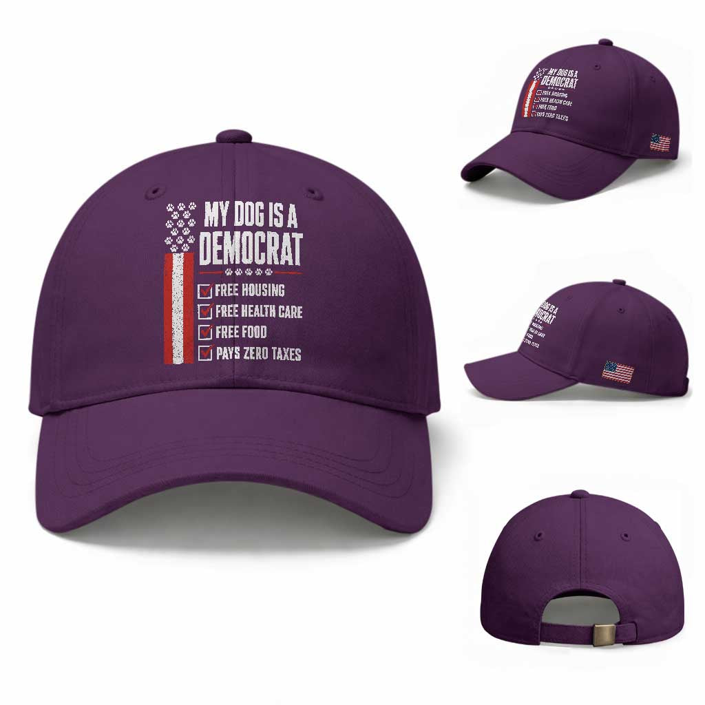 My Dog Is A Democrat Baseball Cap Funny Political Dog Owner