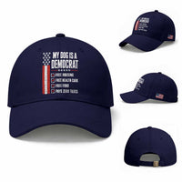 My Dog Is A Democrat Baseball Cap Funny Political Dog Owner
