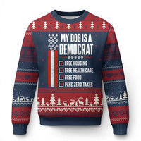 My Dog Is A Democrat Ugly Christmas Sweater Funny Political Dog Owner