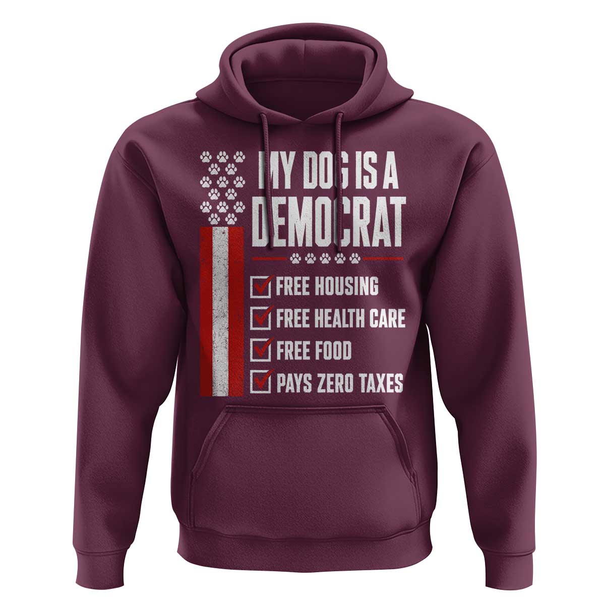 My Dog Is A Democrat Hoodie Funny Political Dog Owner