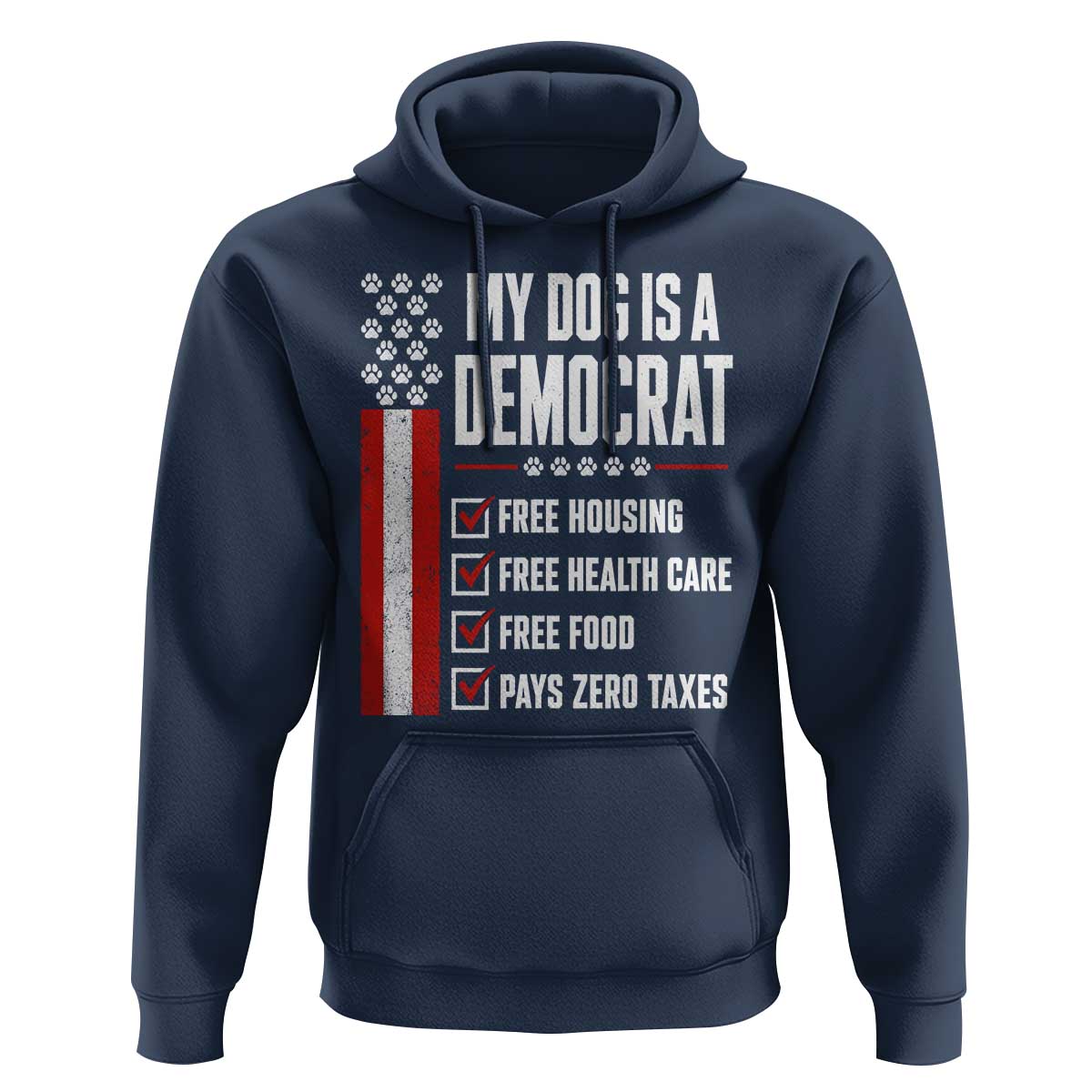 My Dog Is A Democrat Hoodie Funny Political Dog Owner