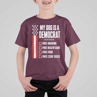 My Dog Is A Democrat T Shirt For Kid Funny Political Dog Owner