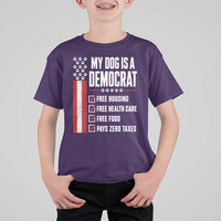 My Dog Is A Democrat T Shirt For Kid Funny Political Dog Owner