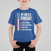 My Dog Is A Democrat T Shirt For Kid Funny Political Dog Owner
