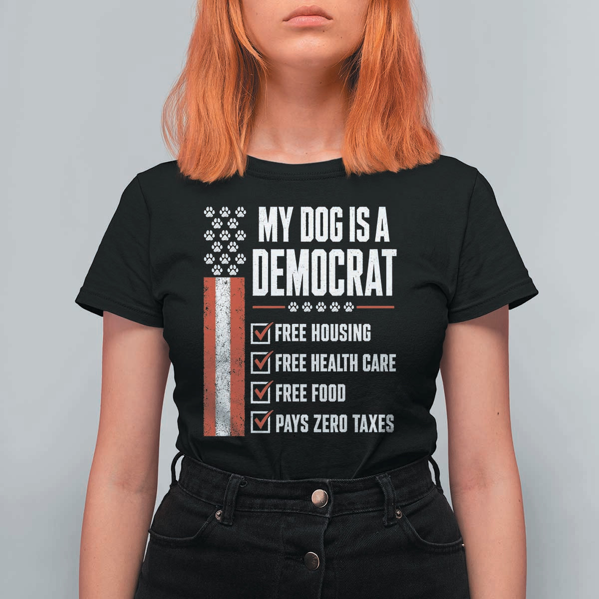My Dog Is A Democrat T Shirt For Women Funny Political Dog Owner