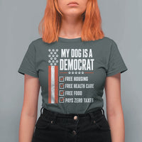 My Dog Is A Democrat T Shirt For Women Funny Political Dog Owner