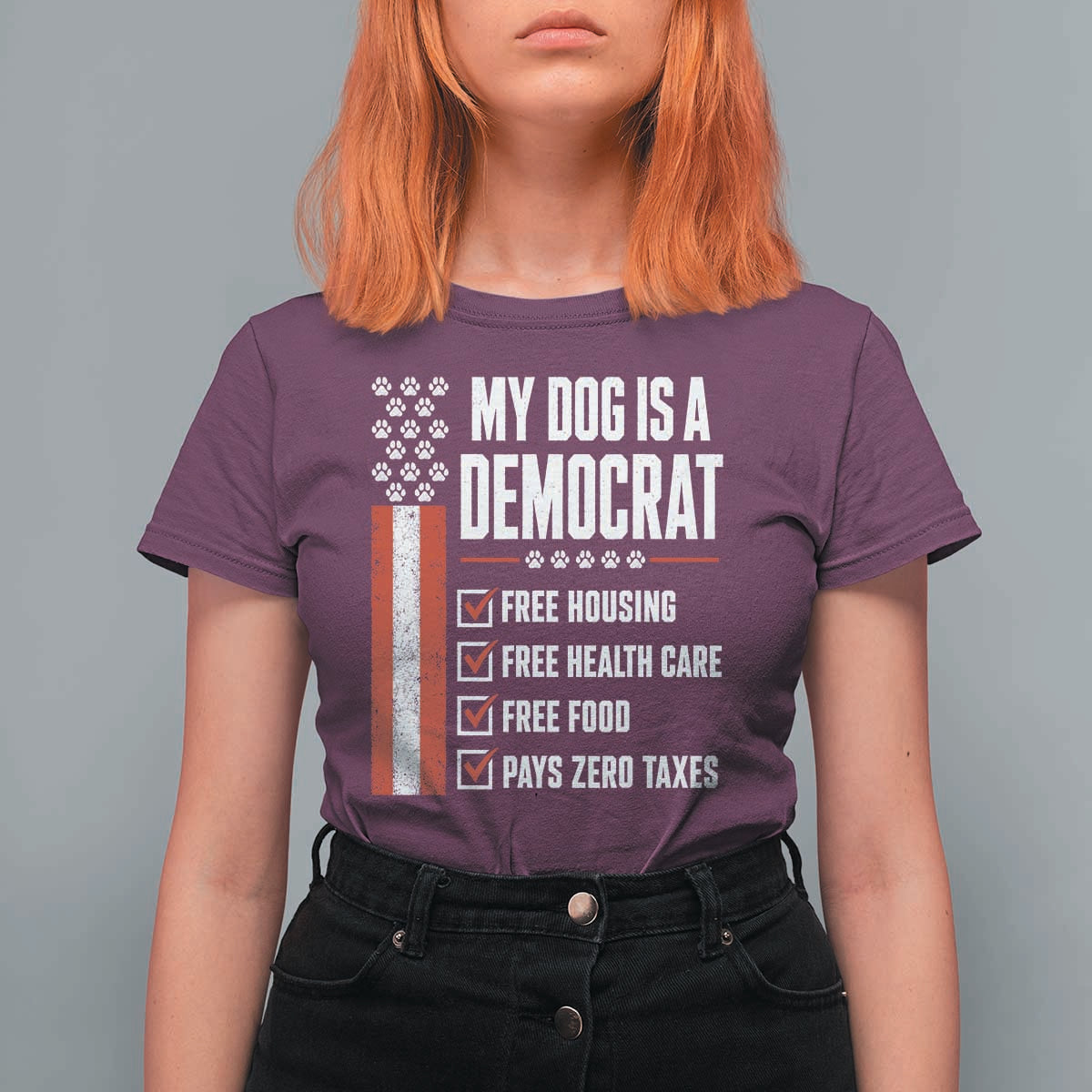 My Dog Is A Democrat T Shirt For Women Funny Political Dog Owner