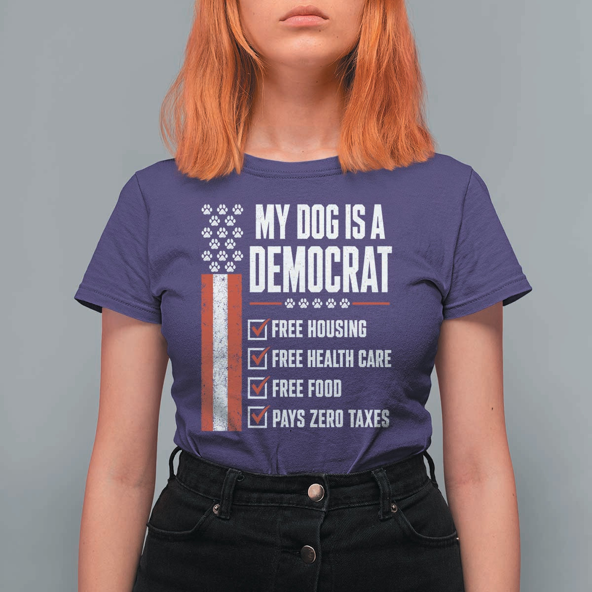 My Dog Is A Democrat T Shirt For Women Funny Political Dog Owner